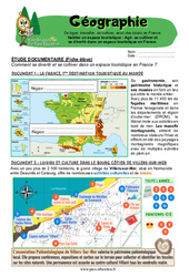 Exercice Agir, se cultiver et se divertir dans un espace touristique en France – Cm1 – Exercices – Miss Boussole - Cycle 3 - PDF à imprimer