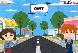 Shops – CP CE1 CE2 CM1 CM2 – Séquence complète – Apprends l’anglais avec Kelly and James - Cycle 2 - PDF à imprimer