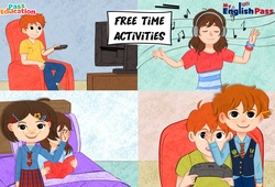 Free time activities – CP CE1 CE2 CM1 CM2 – Séquence complète – Apprends l’anglais avec Kelly and James - Cycle 2 - PDF à imprimer