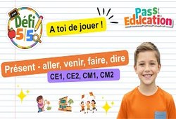 Le présent de l’indicatif des verbes aller, venir, faire et dire - CE1 - CE2 - CM1 - CM2 - Exercices en vidéo - Défi 5/5