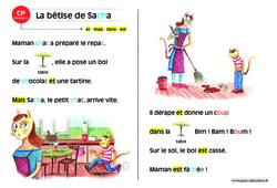 La bêtise de Sacha - CP - Lecture interactive - Luminéo - Niveau 1 - PDF à imprimer
