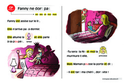 Fanny ne dort pas - CP - Lecture interactive - Luminéo - Niveau 1 - PDF à imprimer