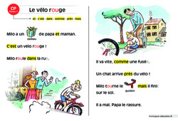 Le vélo rouge - CP - Lecture interactive - Luminéo - Niveau 1 - PDF à imprimer