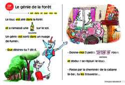 Le génie de la forêt - CP - Lecture interactive - Luminéo - Niveau 1 - PDF à imprimer