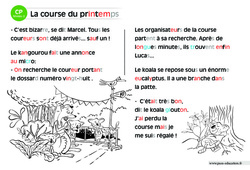 La course du printemps - CP - Lecture interactive - Luminéo - Niveau 2