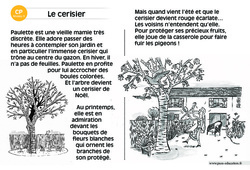 Le cerisier - CP - Lecture interactive - Luminéo - Niveau 3