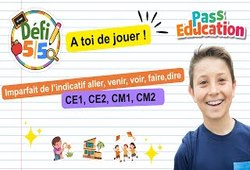Imparfait des verbes aller,venir, voir, faire et dire - CE1 - CE2 - CM1 - CM2 - Exercices en vidéo - Défi 5/5
