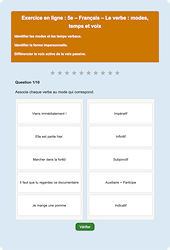 Cours et exercice : Le verbe : 5ème - Exercice en ligne - Cycle 4