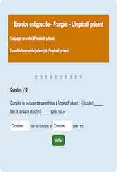 Cours et exercice : L'impératif présent : 5ème - Exercice en ligne - Cycle 4