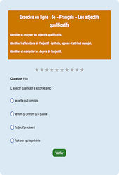 Cours et exercice : Les adjectifs : 5ème - Exercice en ligne - Cycle 4