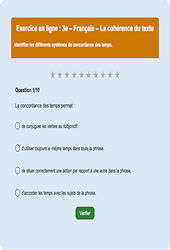 La cohérence du texte : 3ème - Exercice en ligne