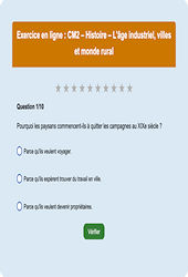 L'âge industriel - Histoire : CM2 - Exercice en ligne