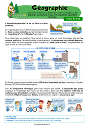 Leçon Répondre aux besoins en eau de la population aujourd'hui et demain – Cm1 – Leçon – Miss Boussole - Cycle 3 - PDF à imprimer