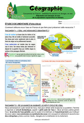 Répondre aux besoins en eau de la population aujourd'hui et demain – Cm1 – Exercices – Miss Boussole - PDF à imprimer