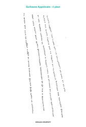 Les calligrammes - 6ème - Atelier de lecture - PDF à imprimer