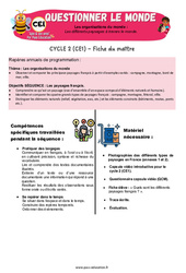 Séquence - Fiche de préparation Les différents paysages à travers le monde – CE1 – Séquence + vidéo – Apis & ses amis - Cycle 2 - PDF à imprimer