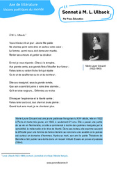 Sonnet à M. L. Ulback - 3ème - Littérature - Cycle 4 - PDF à imprimer