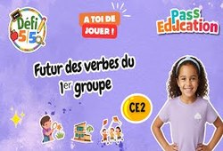 Leçon, exercice et évaluation :<br/> Futur des verbes du 1ᵉʳ groupe – CE2 – Exercices en vidéo - Défi 5/5 - Cycle 2