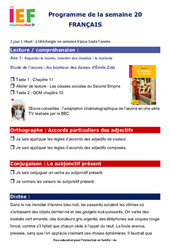 IEF Instruction En Famille, École à la maison pour le Semaine 20 – école à la maison IEF : 4ème