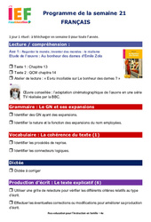 IEF Instruction En Famille, École à la maison pour le Semaine 21 – école à la maison IEF : 4ème
