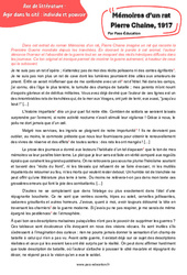 Mémoires d’un rat (Pierre Chaine) 1917 - 3ème - Littérature - Cycle 4 - PDF à imprimer