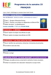 IEF Instruction En Famille, École à la maison pour le Semaine 23 – école à la maison IEF : 4ème