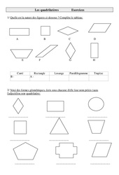 Exercice Quadrilatères – Cm1 – Exercices - PDF à imprimer