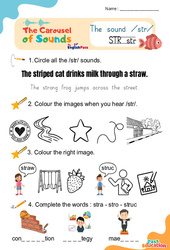 Vidéo interactive /str/ – CP CE1 CE2 CM1 CM2 – Carousel of Sounds – Vidéo interactive + Fiche