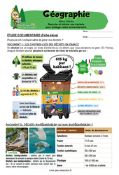 Recycler et réduire nos déchets pour protéger notre environnement – Cm2 – Exercices – Miss Boussole - Cycle 3 - PDF à imprimer