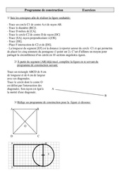 Programme de construction – Cm1 – Exercices – Géométrie – Cycle 3