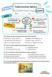 Produire une phrase impérative – CE2 – Exercices Pas à Pas - Cycle 2 - PDF à imprimer