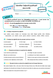 Identifier l’adjectif qualificatif dans le GN – CE2 – Exercices Pas à Pas - Cycle 2 - PDF à imprimer
