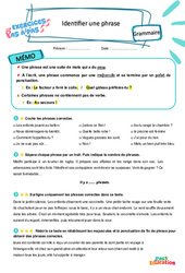 Identifier une phrase – CE2 – Exercices Pas à Pas - Cycle 2 - PDF à imprimer