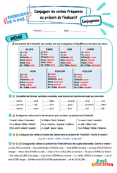 Conjuguer les verbes fréquents au présent de l'indicatif – CE2 – Exercices Pas à Pas - Cycle 2 - PDF à imprimer