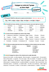 Conjuguer un verbe du 2e groupe au futur simple – CE2 – Exercices Pas à Pas - Cycle 2 - PDF à imprimer