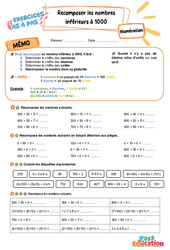 Recomposer les nombres inférieurs à 1000 – CE2 – Exercices Pas à Pas - Cycle 2 - PDF à imprimer