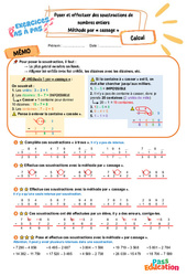 Poser et effectuer des soustractions de nombres entiers - Méthode par « cassage » – CE2 – Exercices Pas à Pas - Cycle 2 - PDF à imprimer