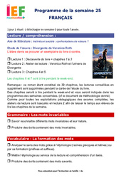 IEF Instruction En Famille, École à la maison pour le Semaine 25 – école à la maison IEF : 4ème