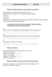 Problèmes de Géométrie - Cm1 - Cycle 3 - PDF à imprimer