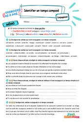 Identifier un temps composé – CM2 – Exercices Pas à Pas - Cycle 3 - PDF à imprimer