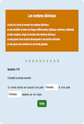Nombres décimaux : Exercice en ligne CM1 : Mathématiques - Numération - Cycle 3