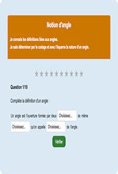 Notion d’angle : Exercice en ligne 6ème : Mathématiques - Espace et géométrie - Cycle 3