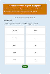 Présent verbes 3ème groupe : Exercice en ligne CM1 : Français - Conjugaison - Étude de la langue - Cycle 3