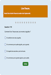 Lire l’heure : Exercice en ligne CE2 : Mathématiques - Grandeurs et Mesures - Cycle 2