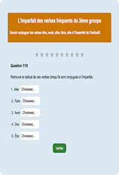 Imparfait verbes 3ème groupe : Exercice en ligne CM1 : Français - Conjugaison - Étude de la langue - Cycle 3