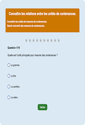 Unités de contenance : Exercice en ligne CE2 : Mathématiques - Grandeurs et Mesures - Cycle 2