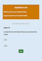Imparfait être et avoir : Exercice en ligne CE1 : Français - Conjugaison - Étude de la langue - Cycle 2