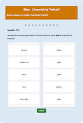 Imparfait de l’indicatif : Exercice en ligne CM1 : Français - Conjugaison - Étude de la langue - Cycle 3
