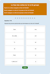 Futur 1er et 2e groupe : Exercice en ligne CM1 : Français - Conjugaison - Étude de la langue - Cycle 3