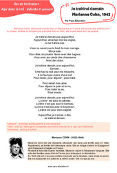 Je trahirai demain (Marianne Cohn) - 3ème - Littérature - PDF à imprimer